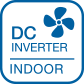 Η μονάδα είναι εξοπλισμένη με DC Inverter εσωτερικό ανεμιστήρα.
